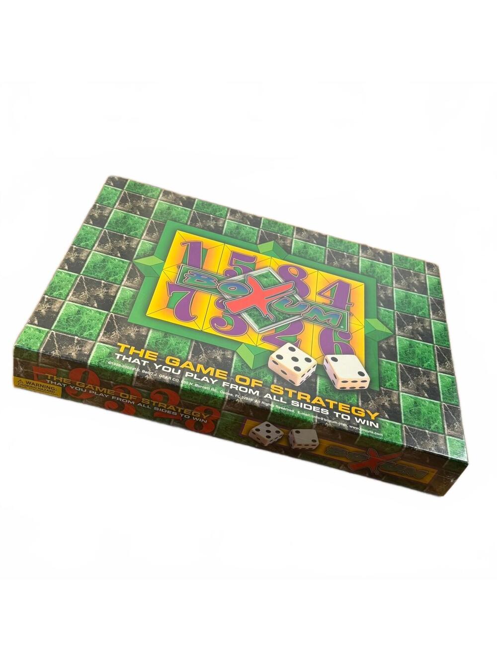 Boxum The Game of Strategy Board Game Sealed New Dice Strategy 2003 P.D. Bell